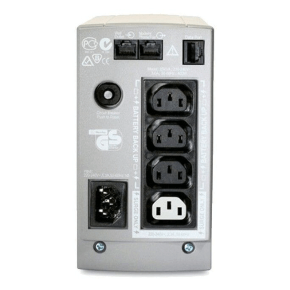 เครื่องสำรองไฟฟ้า APC EASY UPS 650VA 400 วัตต์ รุ่น BK650-AS EASY UPS 4 ช่อง ป้องกัน ไฟตก ไฟเกิน